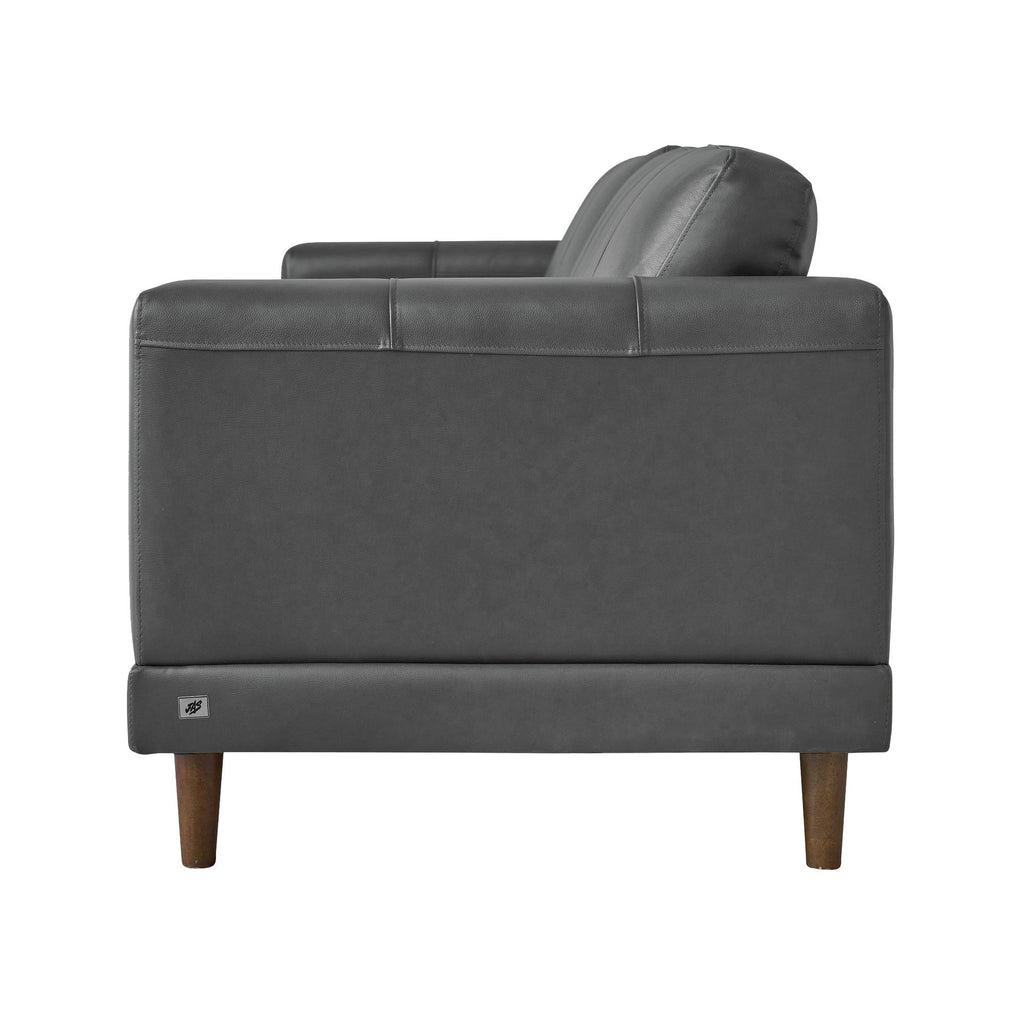 Hampton-Loveseat-in-Fiero-Charcoal-(Top-Grain-/-PVC)