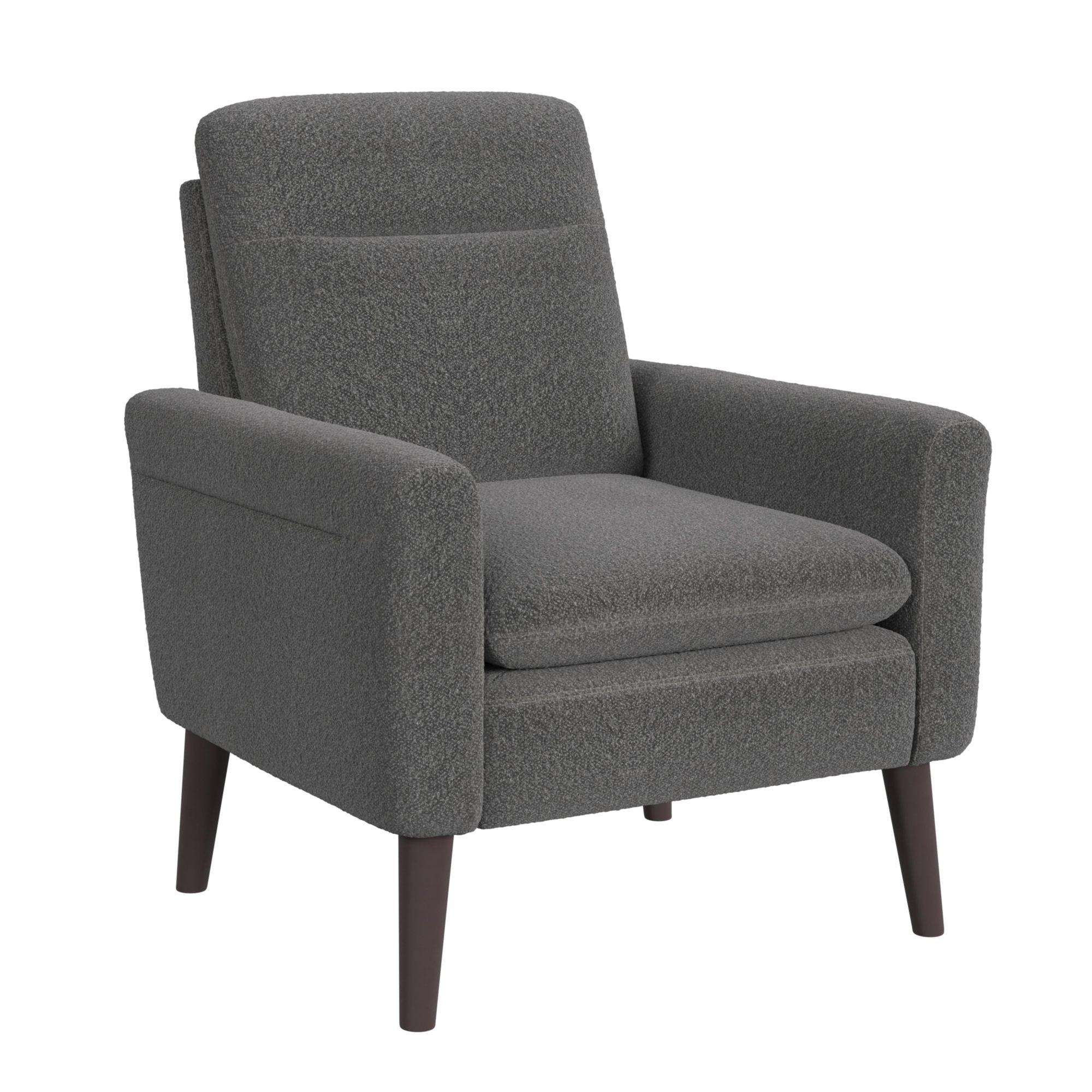 Hawk-Accent-Arm-Chair-with-Memory-foam-in-8077-Boucle-Grey-&-Espresso