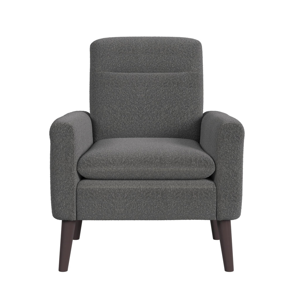 Hawk-Accent-Arm-Chair-with-Memory-foam-in-8077-Boucle-Grey-&-Espresso