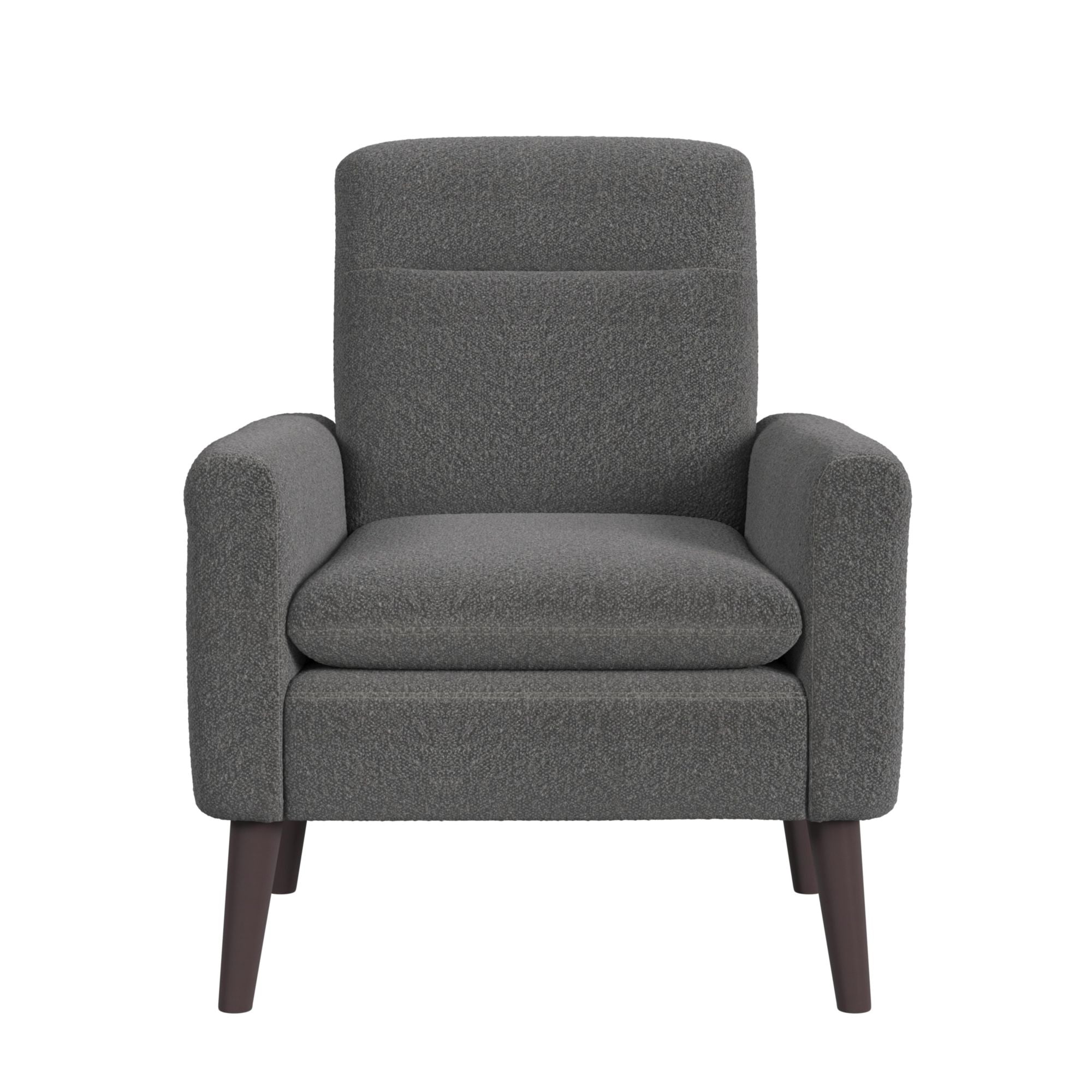 Hawk-Accent-Arm-Chair-with-Memory-foam-in-8077-Boucle-Grey-&-Espresso