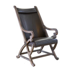 (L820)-Hunter-Chair-&-Ottoman--Brown
