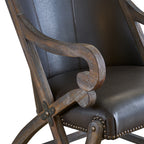 (L820)-Hunter-Chair-&-Ottoman--Brown