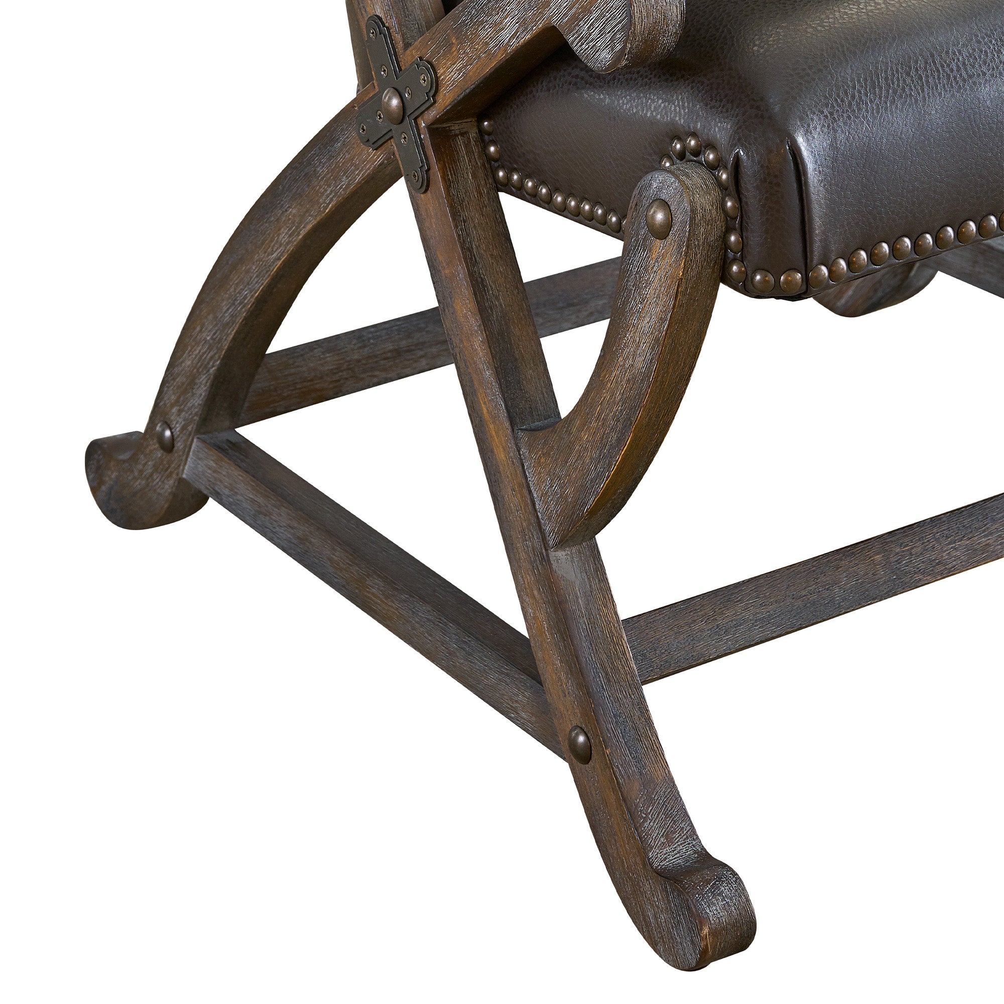 (L820)-Hunter-Chair-&-Ottoman--Brown