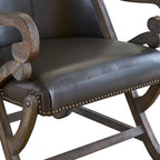 (L820)-Hunter-Chair-&-Ottoman--Brown