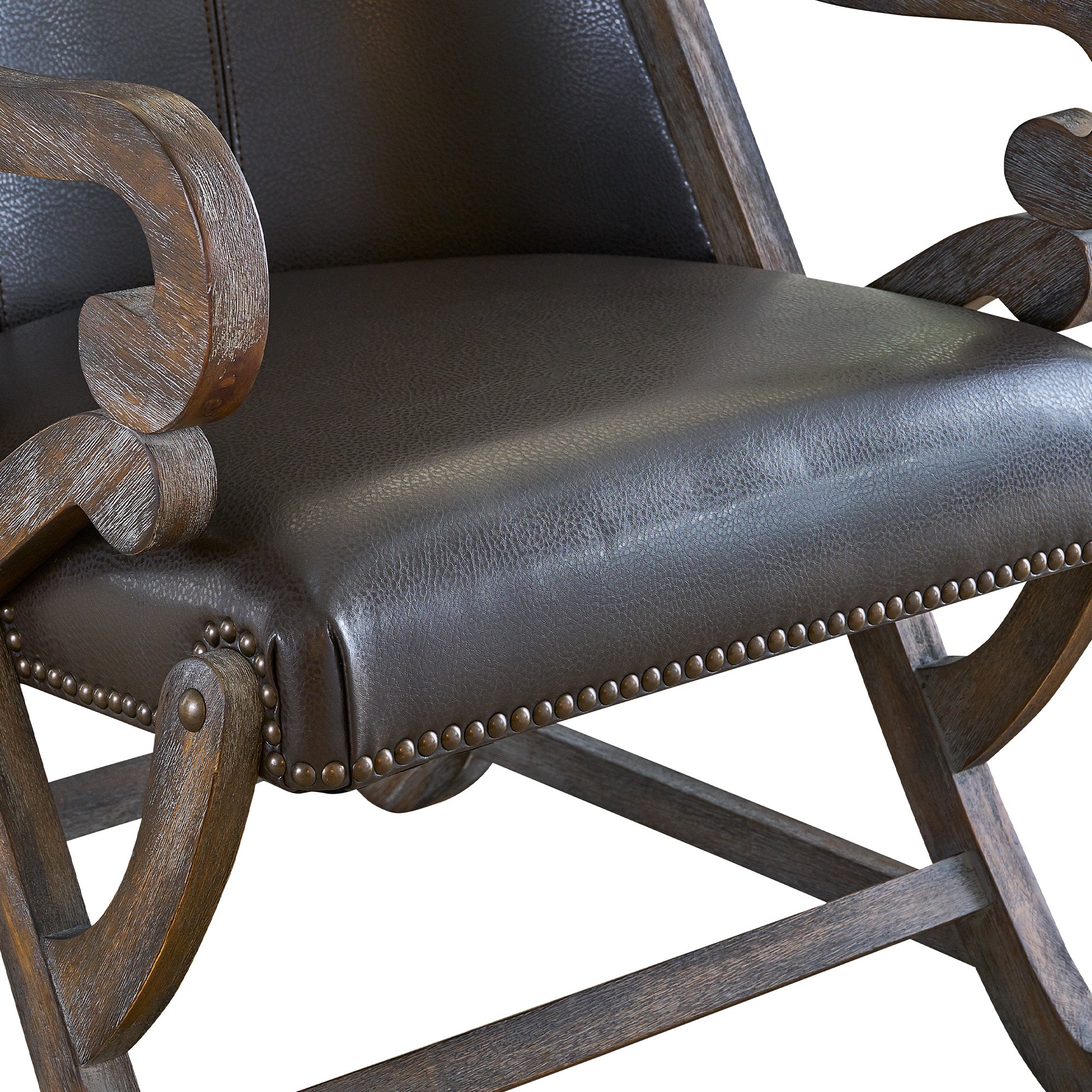 (L820)-Hunter-Chair-&-Ottoman--Brown