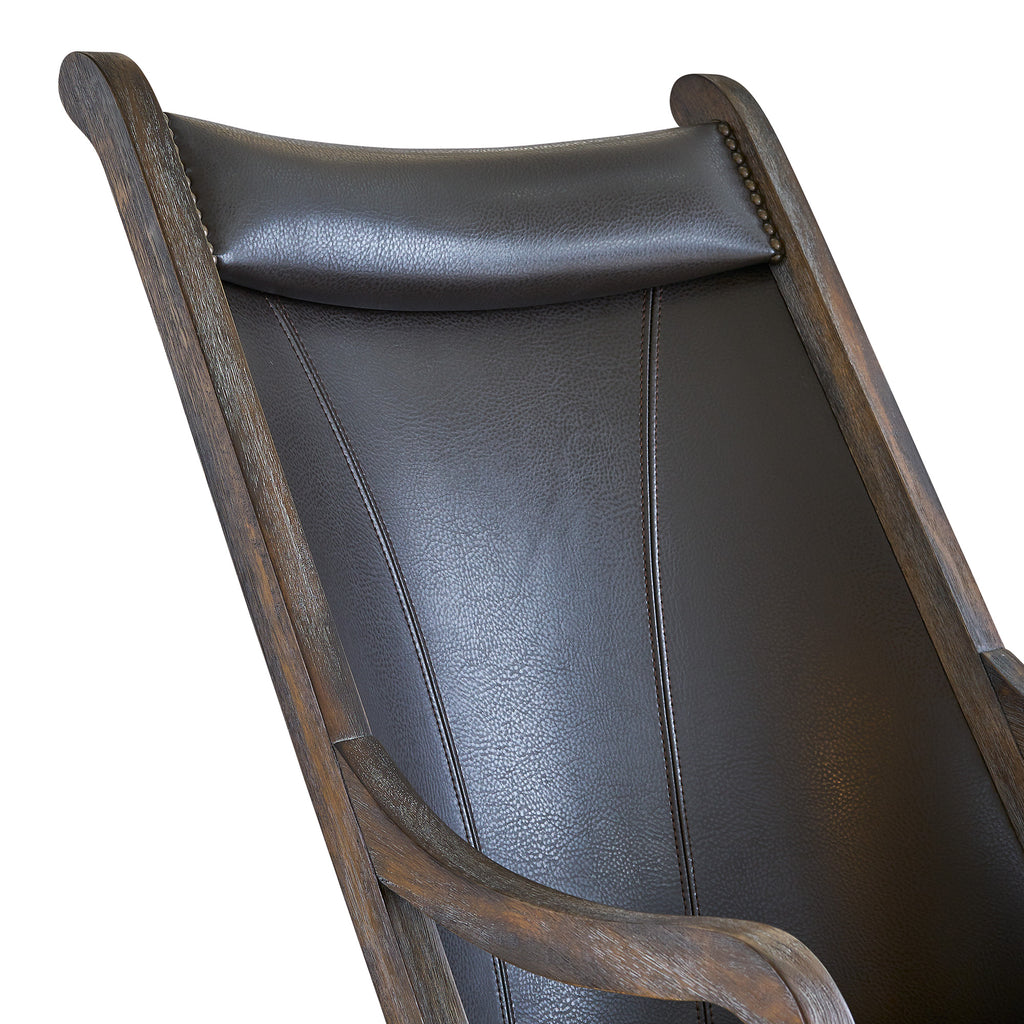 (L820)-Hunter-Chair-&-Ottoman--Brown