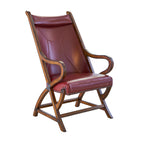 (L761)-Hunter-Chair-and-Ottoman---Cherry