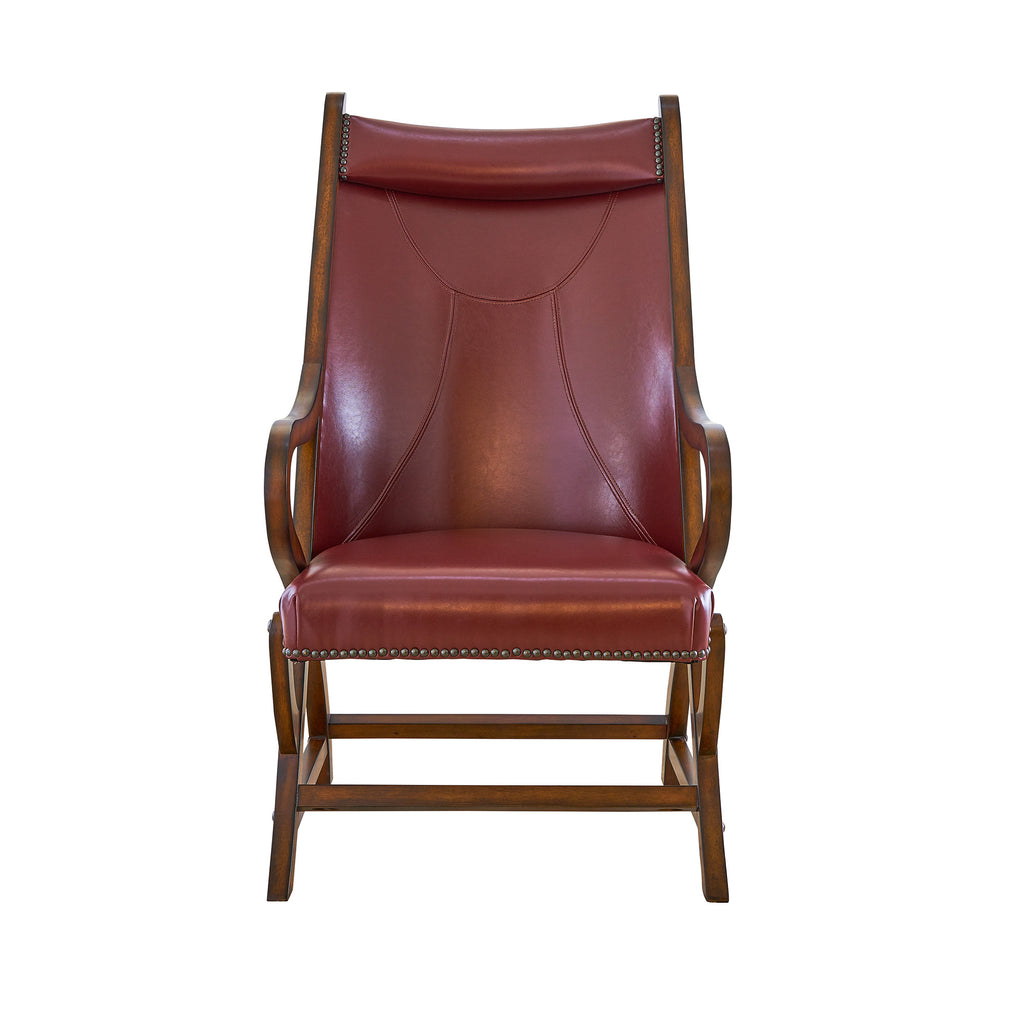 (L761)-Hunter-Chair-and-Ottoman---Cherry