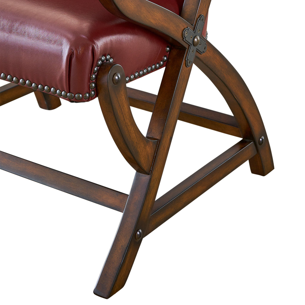(L761)-Hunter-Chair-and-Ottoman---Cherry
