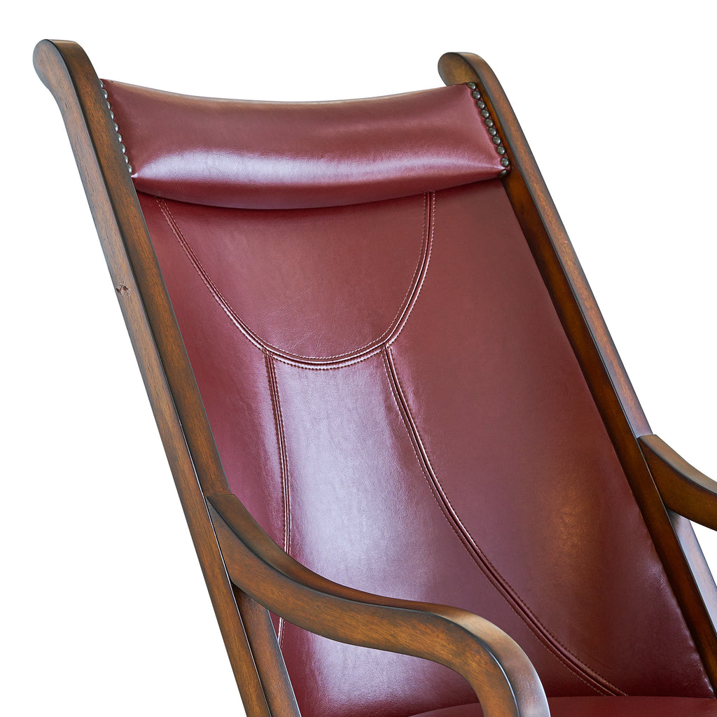 (L761)-Hunter-Chair-and-Ottoman---Cherry