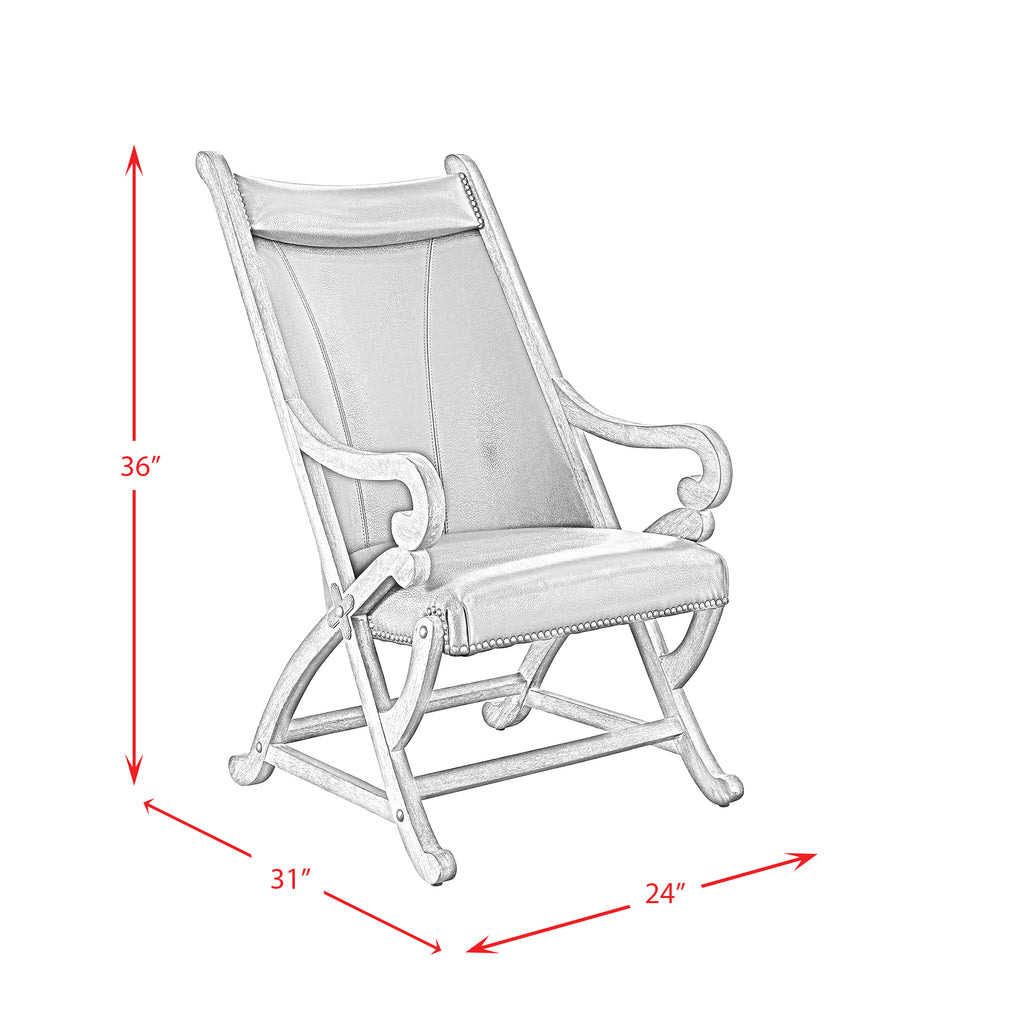 (L820)-Hunter-Chair-&-Ottoman--Brown