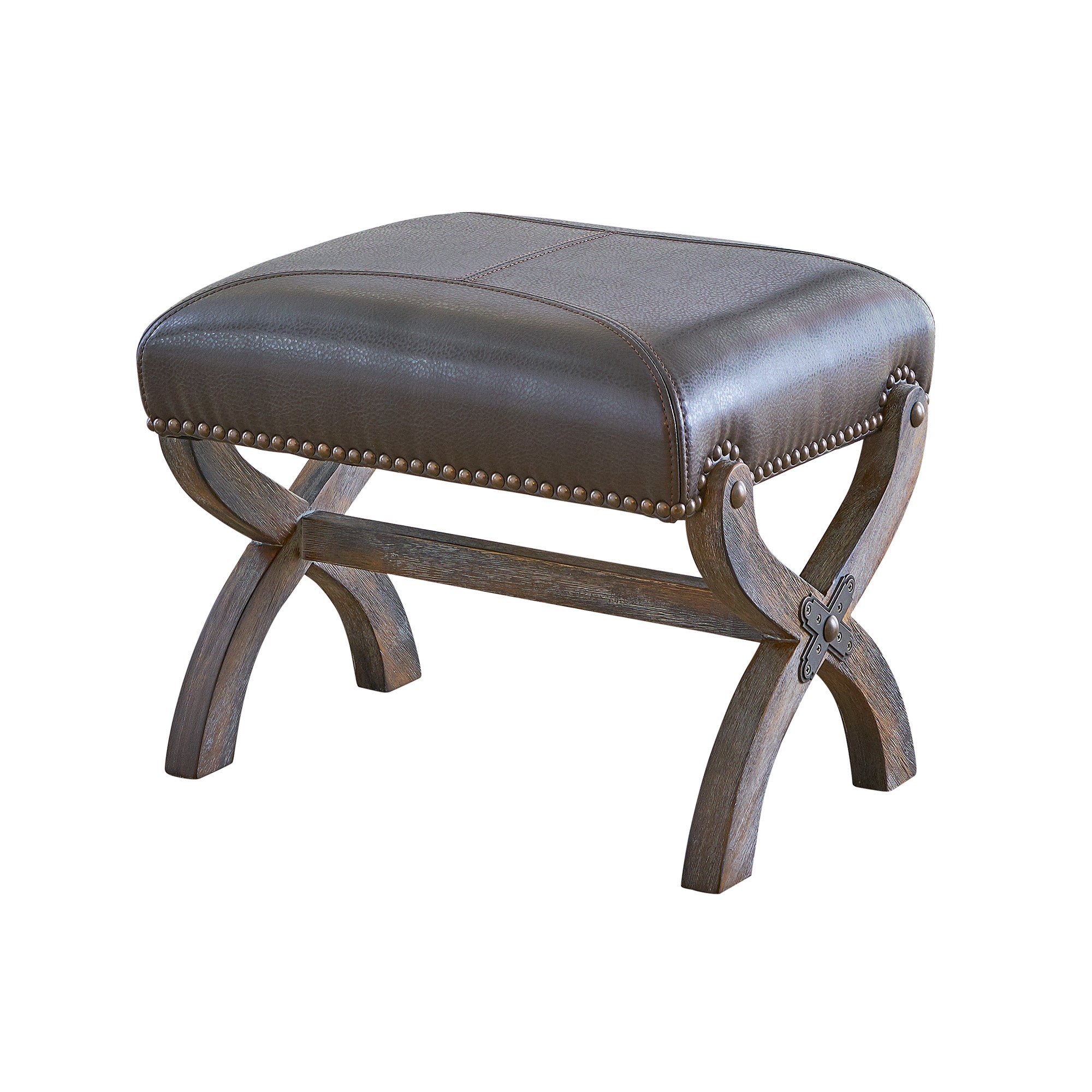 (L820)-Hunter-Chair-&-Ottoman--Brown