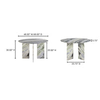 Celia Round Dining Table Green Onyx Marble