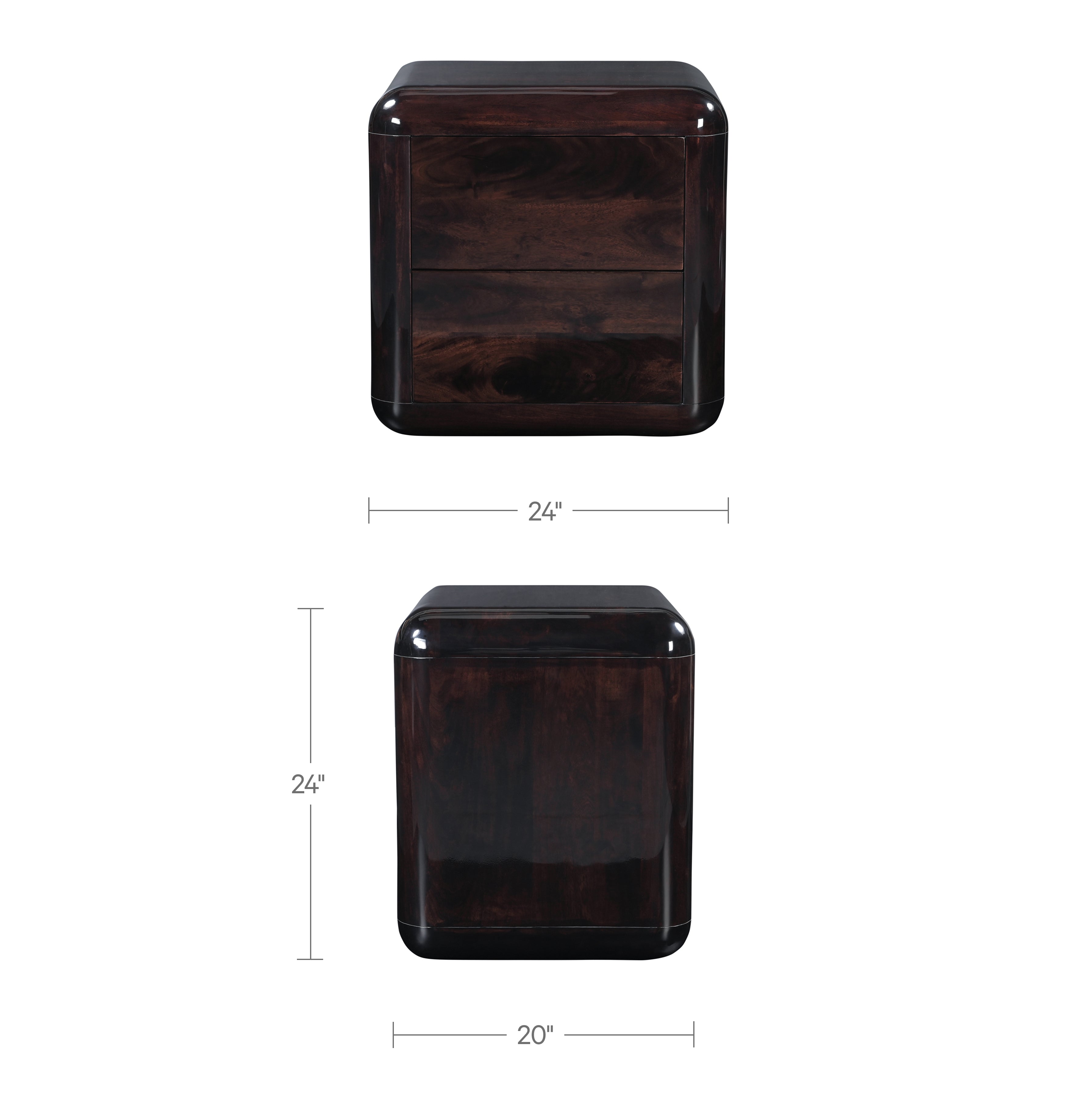 Rory Nightstand Dark Brown