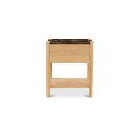 Elio Nightstand Dark Emperador Marble