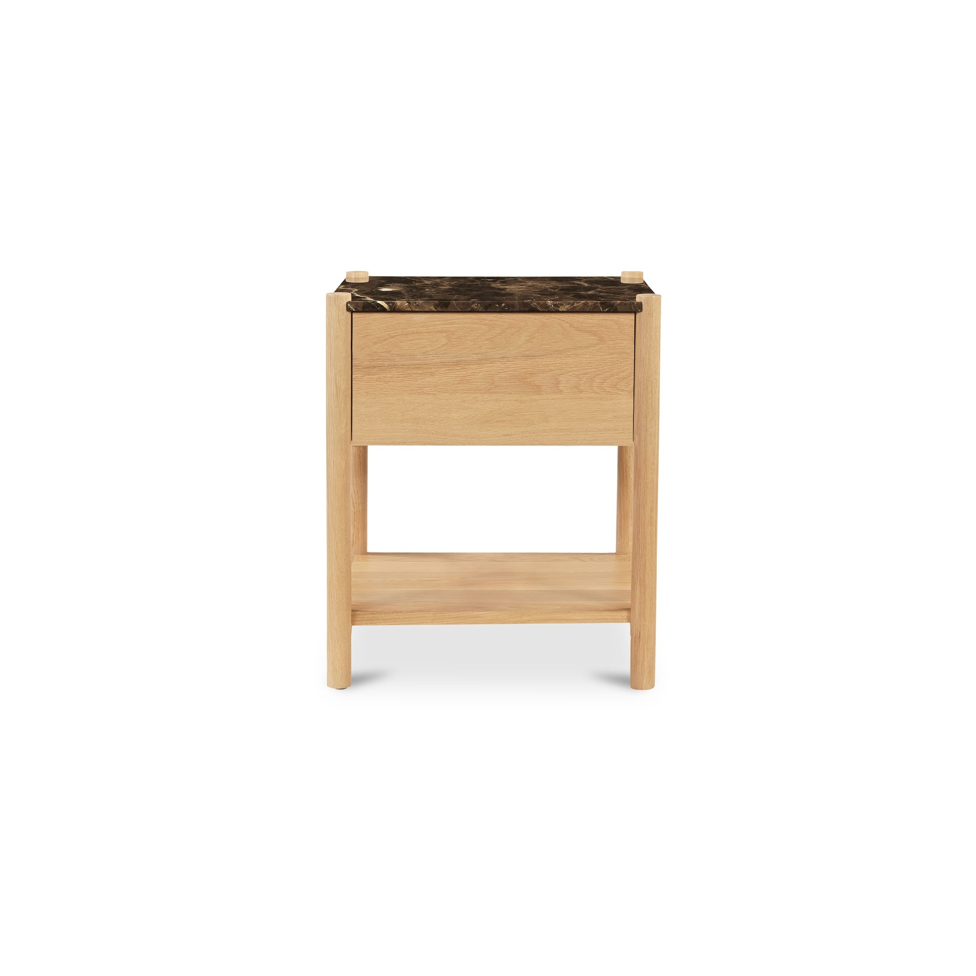 Elio Nightstand Dark Emperador Marble