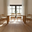 Segment Dining Table Wood Large Heritage Brown
