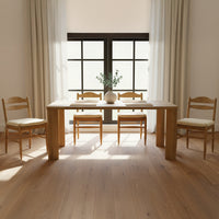 Segment Dining Table Wood Large Heritage Brown