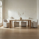 Segment Dining Table Wood Large Heritage Brown