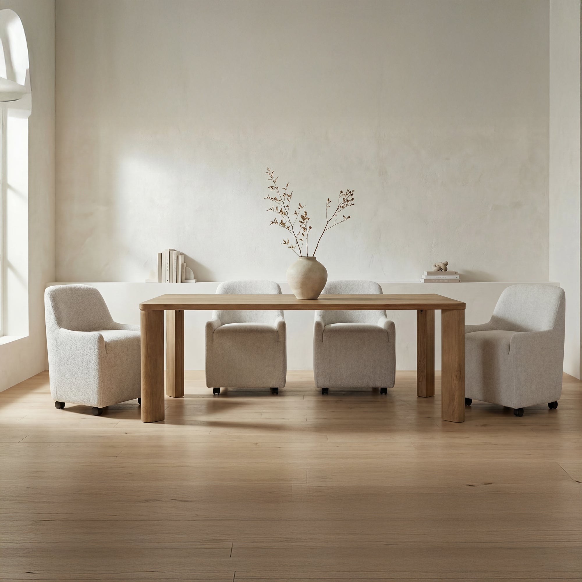 Segment Dining Table Wood Large Heritage Brown