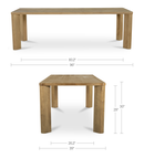 Segment Dining Table Wood Large Heritage Brown