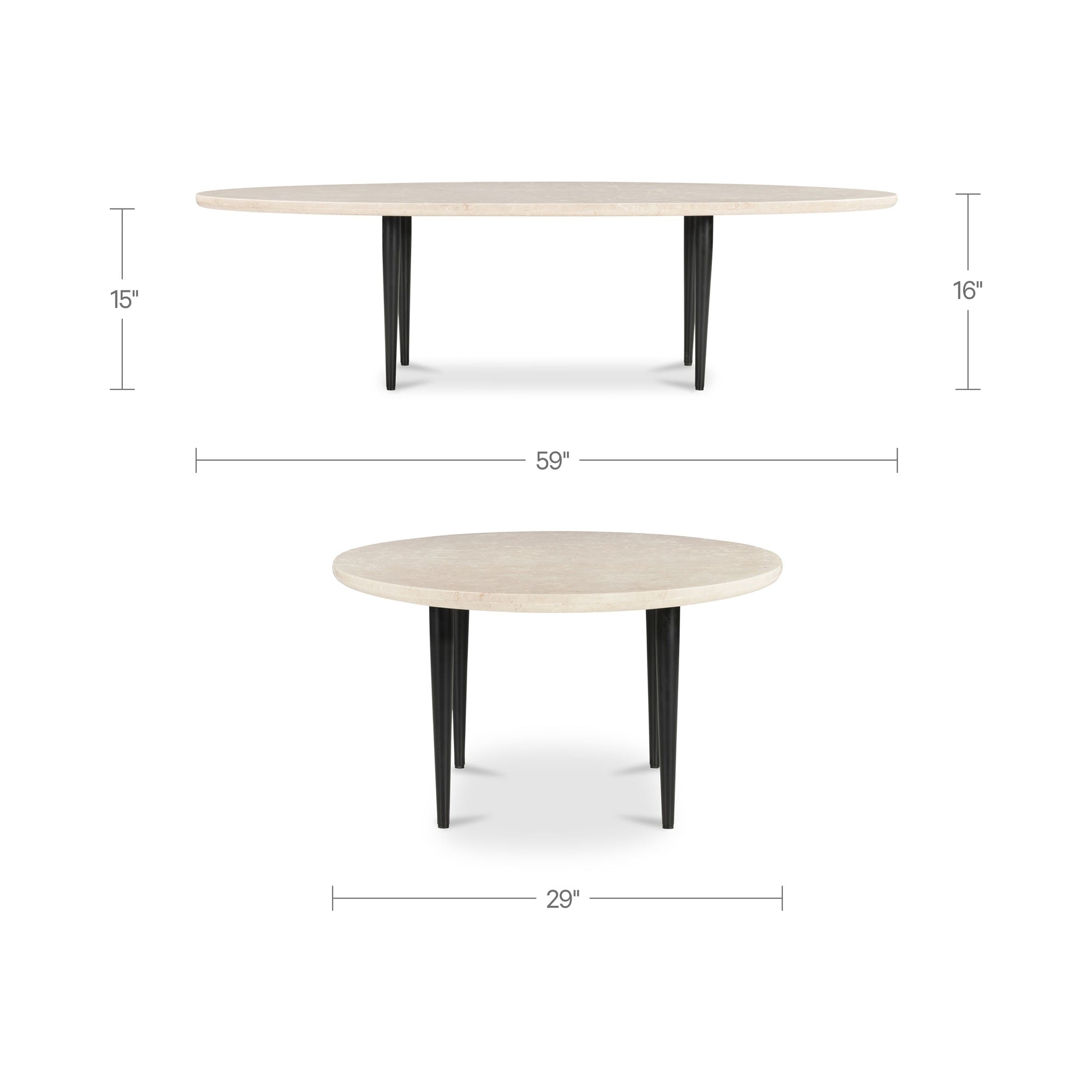 Winona Coffee Table Botticino Beige Marble