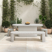 Lyon Outdoor Dining Table White Terrazzo