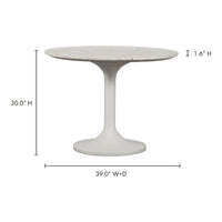 Tuli Outdoor Cafe Table White Terrazzo