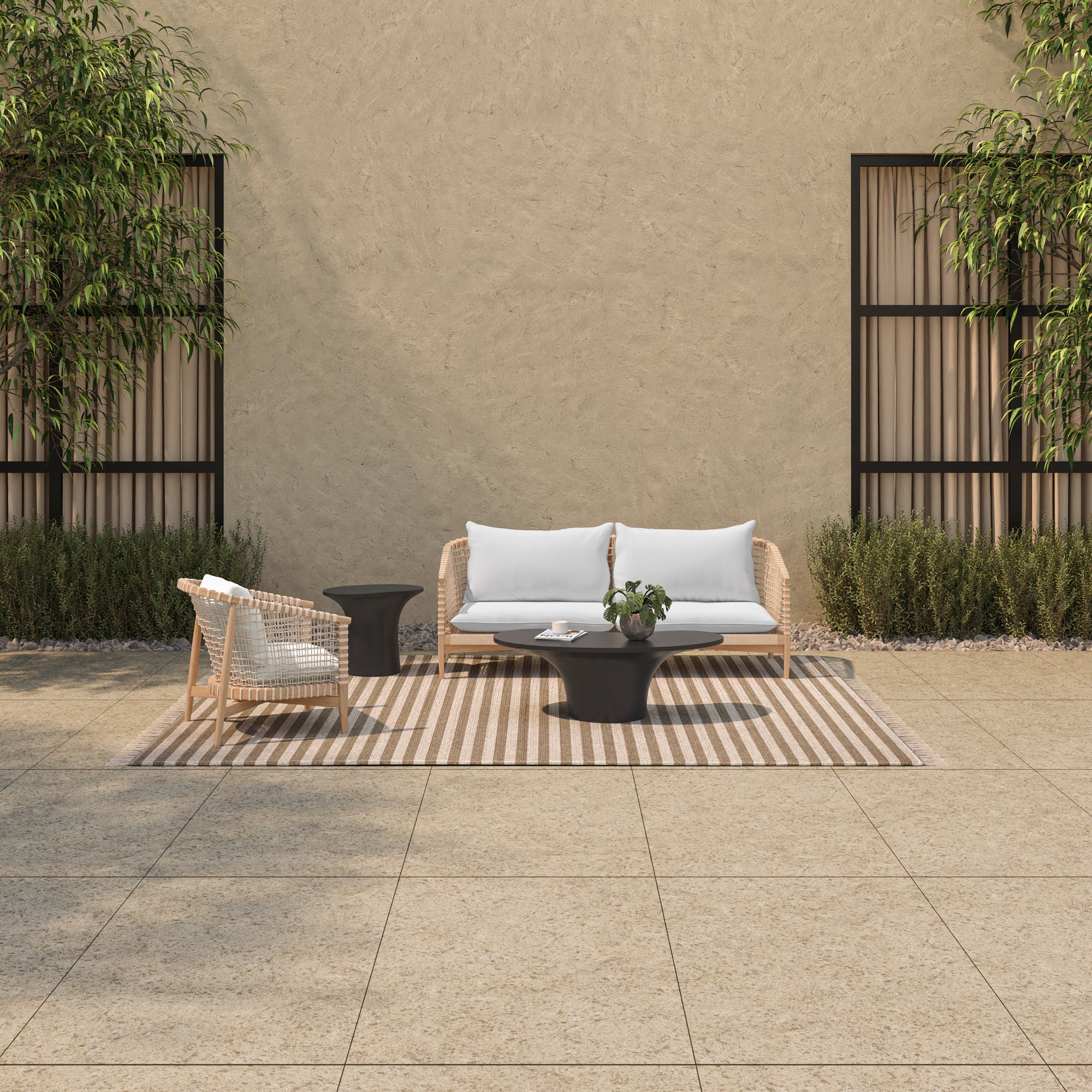 Yumi Outdoor Coffee Table Black