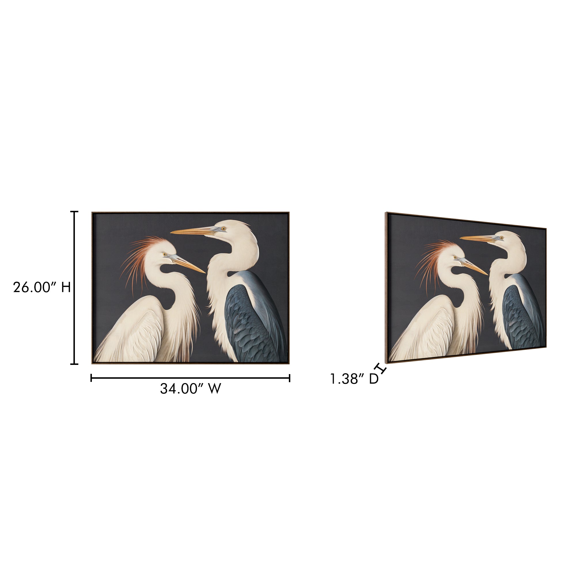 Two Cranes Framed Painting