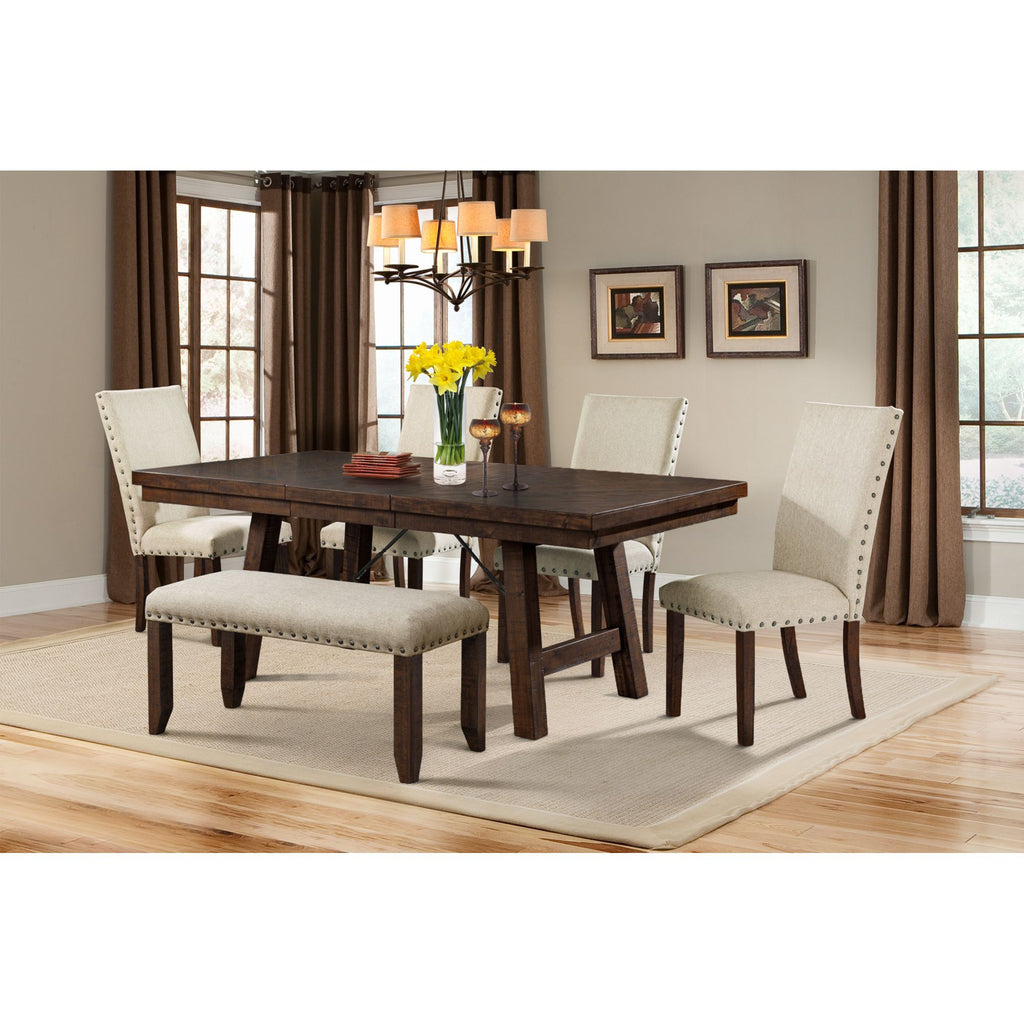 Jax-6pc-Dining-Set--Table-4-Upholstered-Side-Chairs-&-Bench