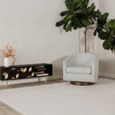 Oscy Swivel Chair Splashed White