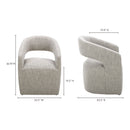 Barrow Rolling Dining Chair Grey Storm
