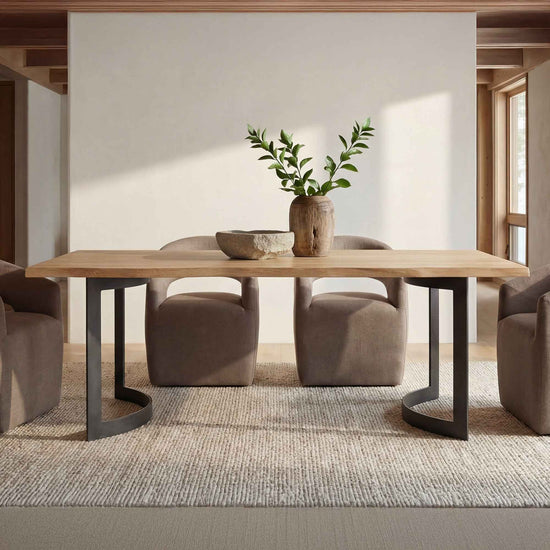 Barrow Rolling Dining Chair Soft Taupe