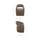 Barrow Rolling Dining Chair Soft Taupe