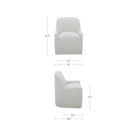 Maisie Rolling Dining Chair Flecked Oat