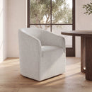 Sandy Rolling Dining Chair Off White