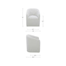 Sandy Rolling Dining Chair Off White