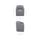 Sandy Rolling Dining Chair Grey