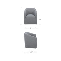 Sandy Rolling Dining Chair Grey