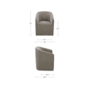 Sandy Rolling Dining Chair Taupe