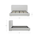 Tory King Bed Pebble