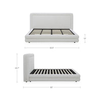 Tory King Bed Pebble