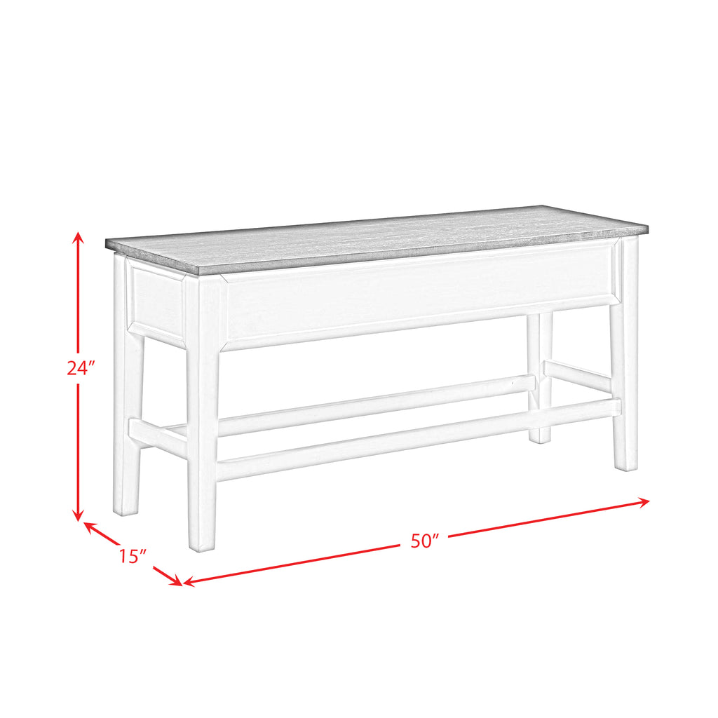 Kayla-Two-Tone-6PC-Counter-Height-Dining-Set-Table,-Four-Chairs-&-Bench