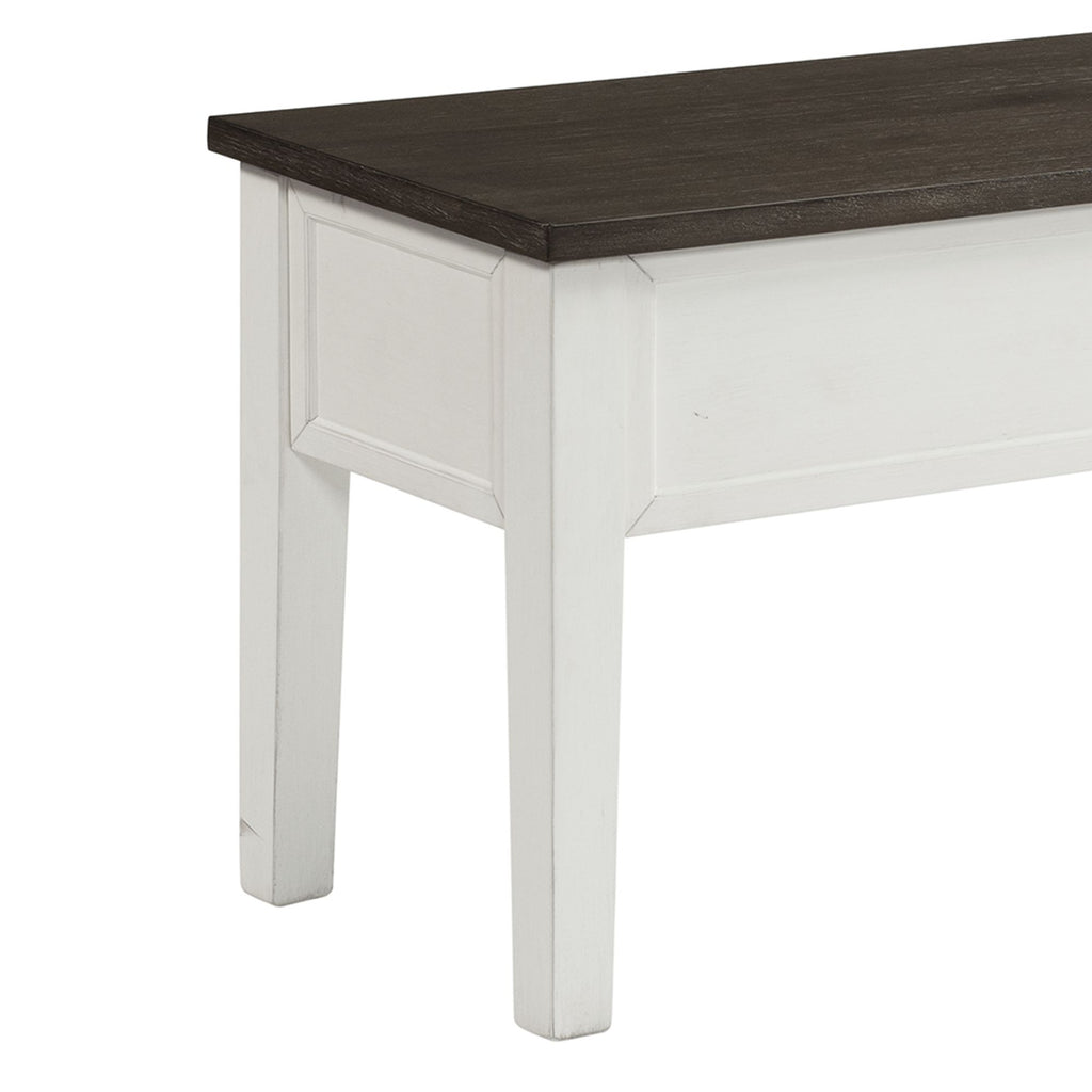Kayla-Two-Tone-6PC-Standard-Height-Dining-Set-Table,-Four-Chairs-&-Bench