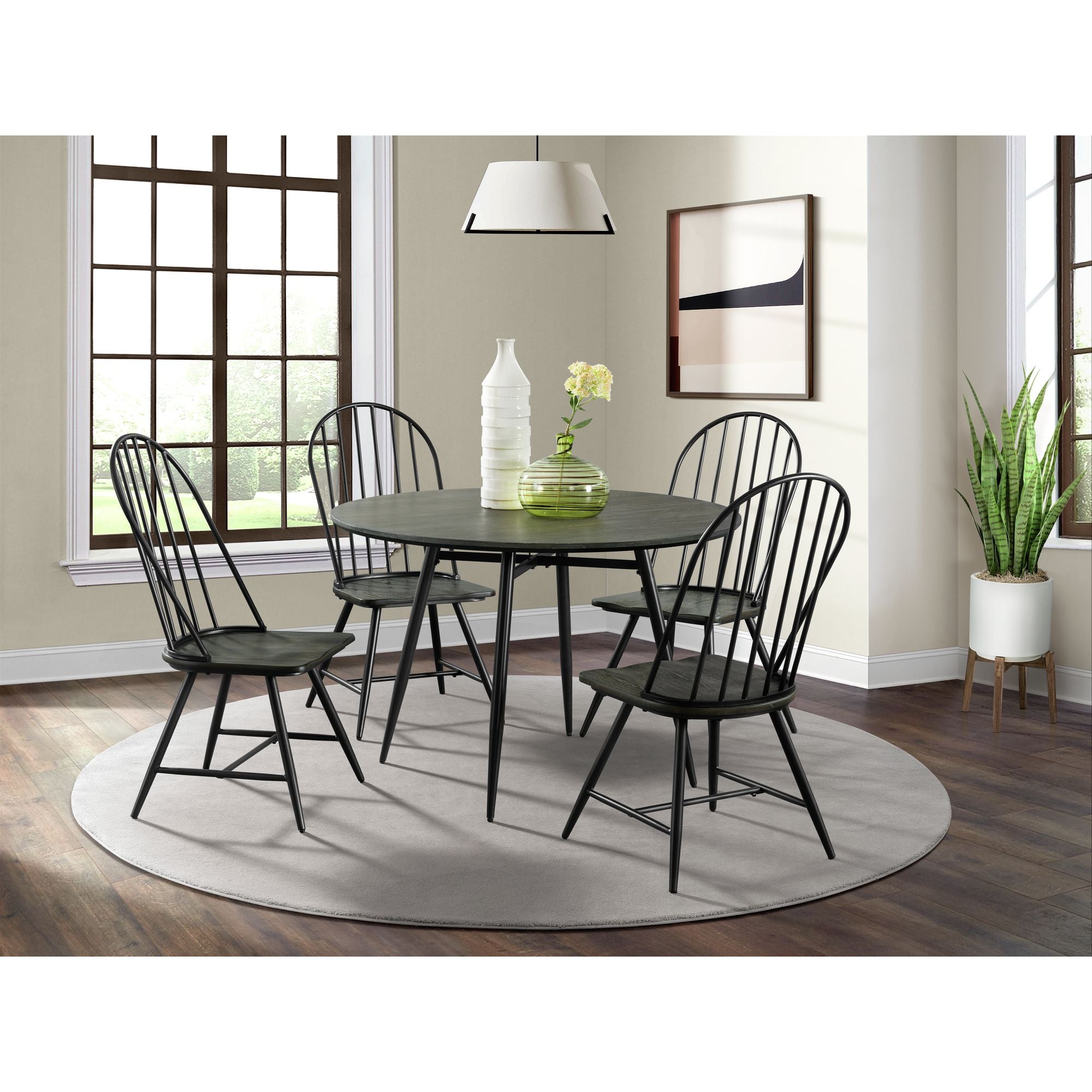 Keenan-Round-Dining-Table-in-Black