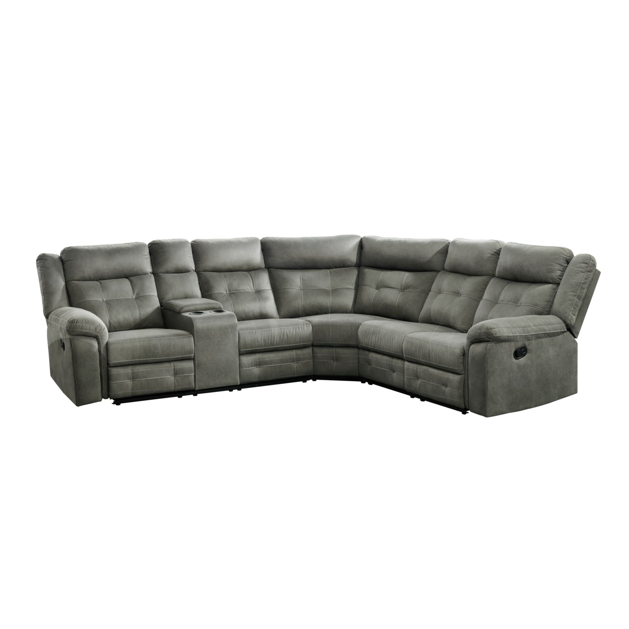 Keystone-Sectional-LHF-Loveseat-with-Console-in-Grey