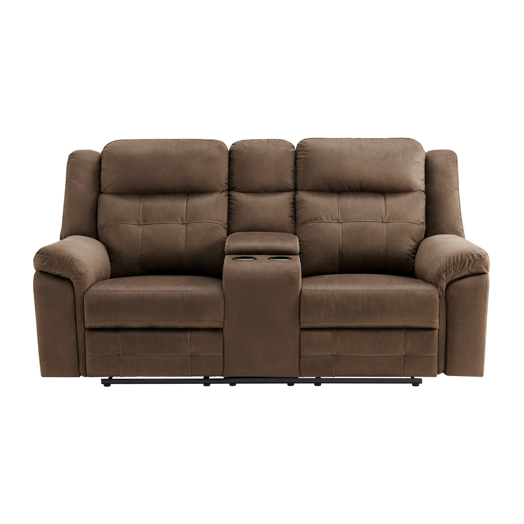 Keystone-Motion-Loveseat-with-Console-in-Brown