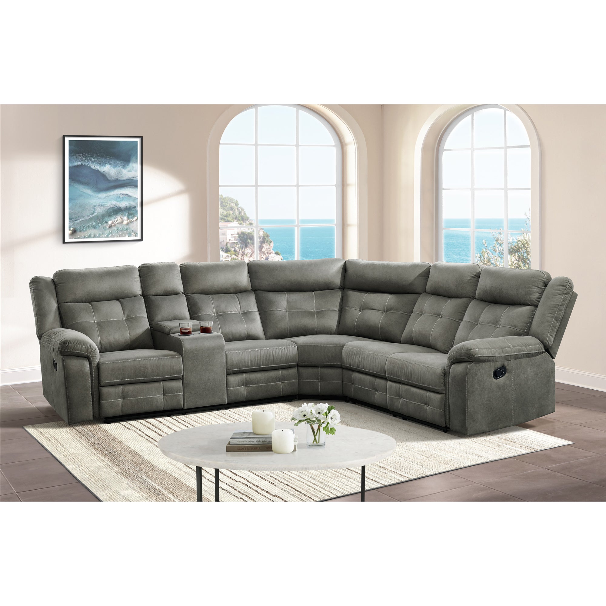 Keystone-Sectional-RHF-Loveseat-in-Grey