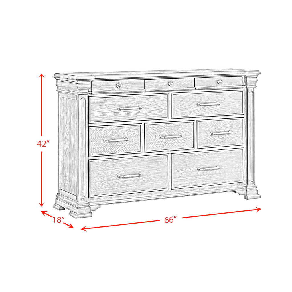 Kings-Court-10-Drawer-Dresser-in-Grey